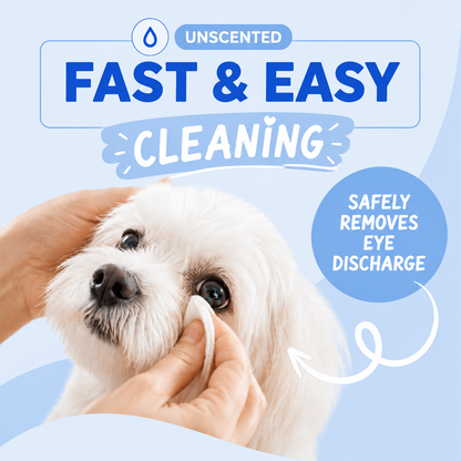 PAWVIVI  Pet Eye Wipes Tear Stain Remover 50 Pads for dogs and cats