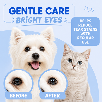 PAWVIVI  Pet Eye Wipes Tear Stain Remover 50 Pads for dogs and cats